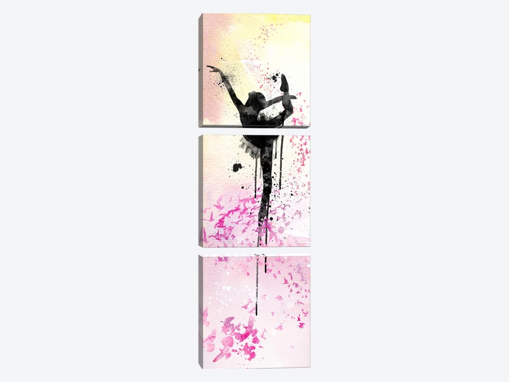 Floating Ballet Dance by 5by5collective 3-piece Canvas Art Print