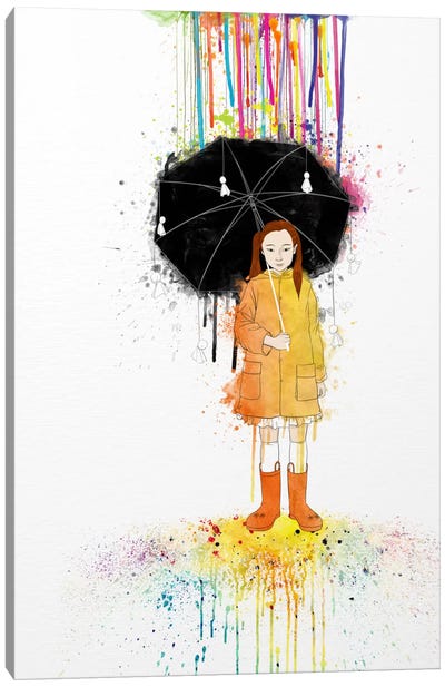 Don't Rain on Me 2 Canvas Art Print - Child Portrait Art