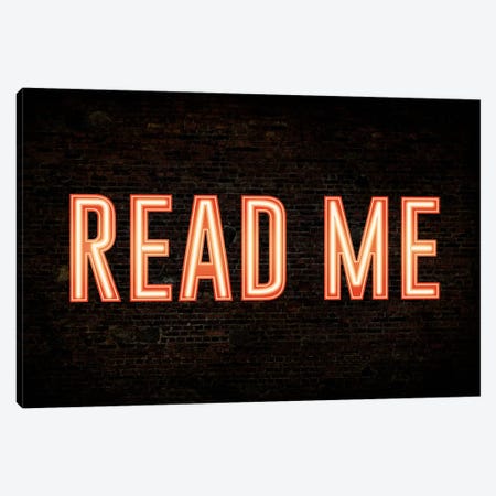 Read Me Canvas Print #ICA219} by Unknown Artist Art Print