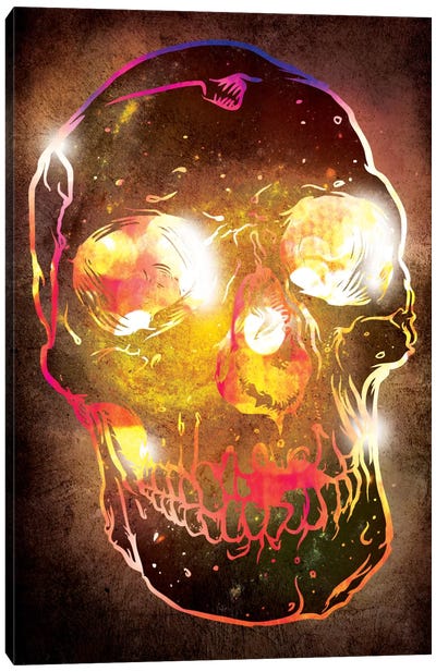 Neon Skull Canvas Art Print - Kane