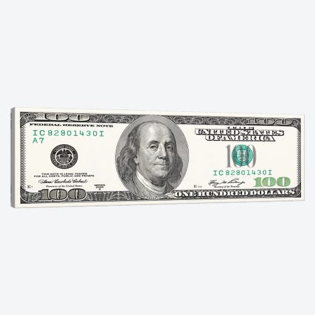 One Hundred Dollar Bill Canvas Print #ICA2212} by 5by5collective Canvas Artwork