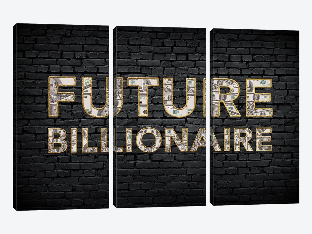 Future Billionaire by 5by5collective 3-piece Canvas Artwork