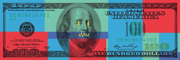 Hundred Dollar Bill Color Block I