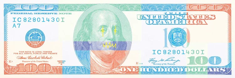 Hundred Dollar Bill - Color Block II