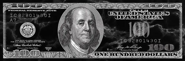 Inspirational Office: Hundred Dollar Bill - Marble by 5by5collective