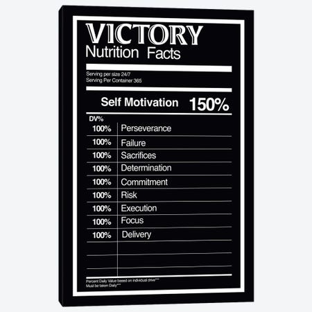 Nutrition Faces Victory - BW Canvas Print #ICA2228} by 5by5collective Canvas Art Print