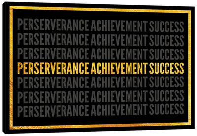 Perserverance - Achievement - Success I Canvas Art Print - Motivational