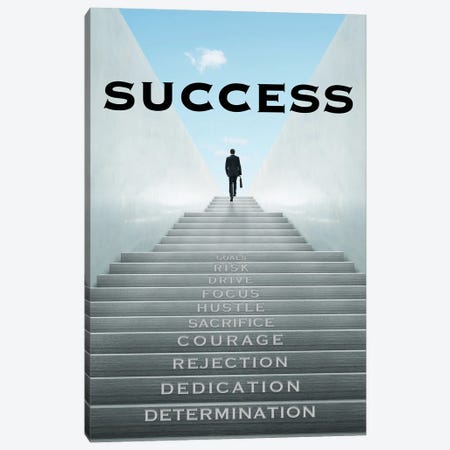 Staircase to Success Canvas Print #ICA2238} by 5by5collective Canvas Art