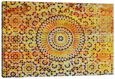 Indian Wood Pattern 2 Canvas Art Print - Textiles Collection