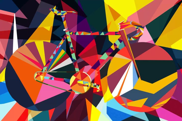 Polygon Fixie by 5by5collective wall art