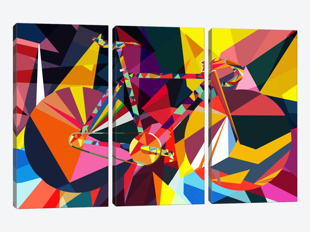 Polygon Fixie 3-piece Canvas Art
