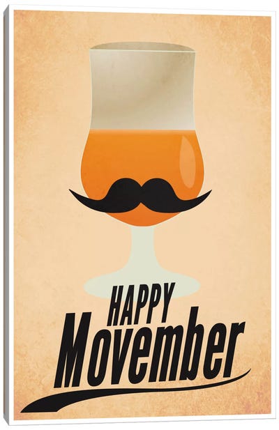 Happy Movember Canvas Art Print - Guy Jinn