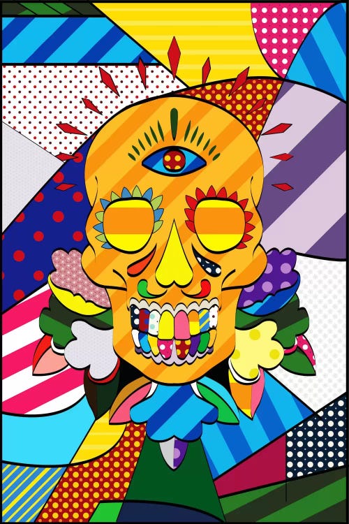 Sugar Skull Comic Art by 5by5collective wall art