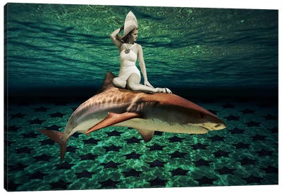 Pageant Queen Canvas Art Print - Great White Sharks