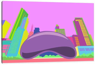 The Bean Pop Art (Chicago) Canvas Art Print - Chi Collection