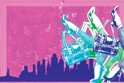 New York Fashion Pop Art by 5by5collective art print