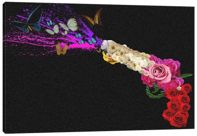 Rose Revolver Canvas Art Print - Vivid Graphics