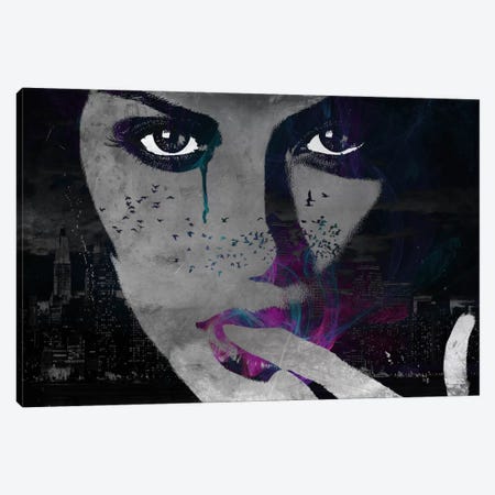 Lady of the Night Canvas Print #ICA289} by Unknown Artist Canvas Artwork