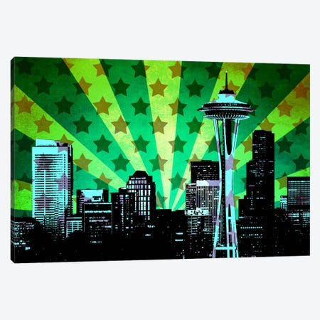 All American Seattle Canvas Print #ICA29} by 5by5collective Art Print