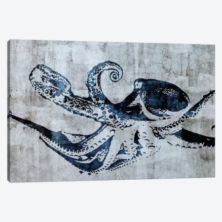 Stencil Street Art Octopus Canvas Print #ICA303} by 5by5collective Canvas Print