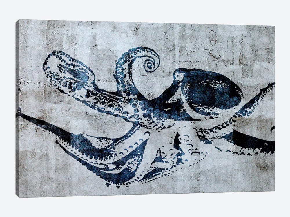 Stencil Street Art Octopus by 5by5collective 1-piece Art Print