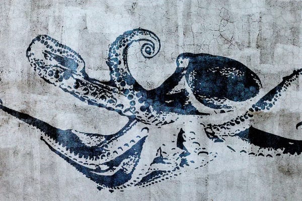Kids Nautical Art: Stencil Street Art Octopus by 5by5collective