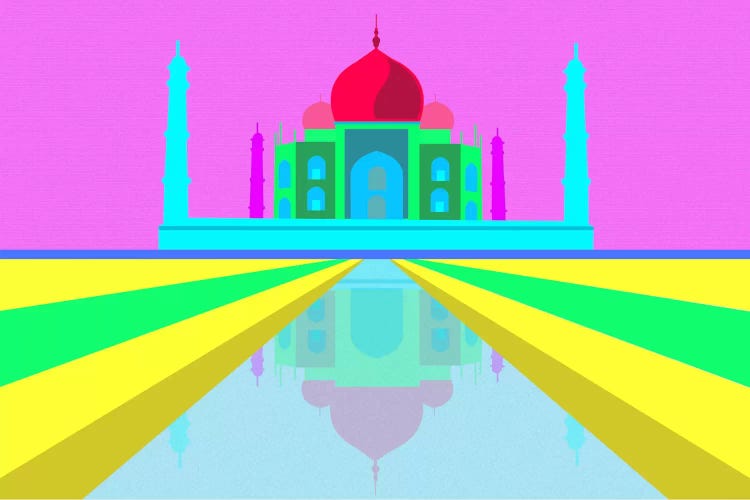 Neon Taj Mahal