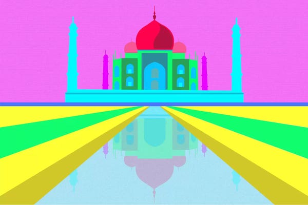 Domes: Neon Taj Mahal by 5by5collective