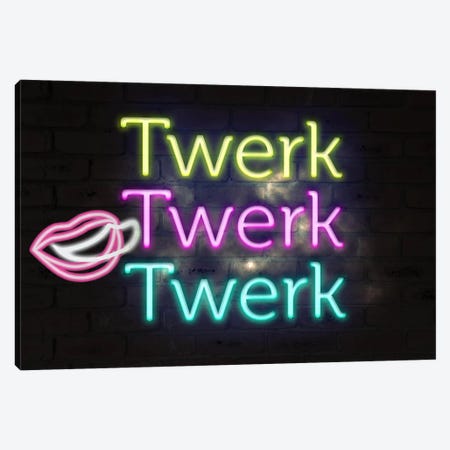 Twerk 3x Canvas Print #ICA315} by 5by5collective Canvas Print