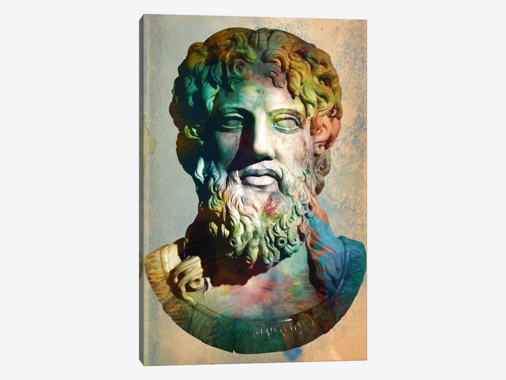 Zues Head Bust by 5by5collective 1-piece Canvas Art