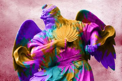 Technicolor Angel by 5by5collective canvas print