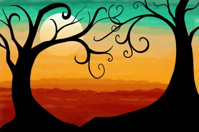 Burning Sunset by 5by5collective canvas print