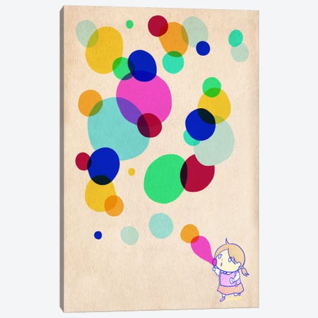 Color Bubble Canvas Print #ICA355} by 5by5collective Art Print