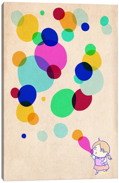 Color Bubble Canvas Art Print - Tyrone