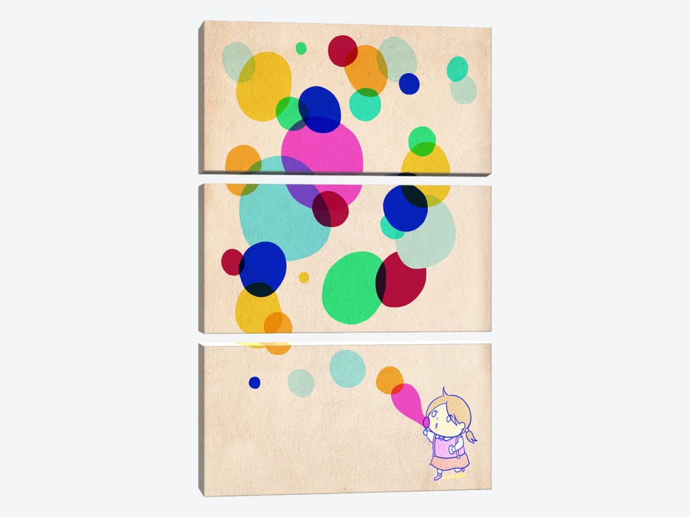 Color Bubble by 5by5collective 3-piece Canvas Art