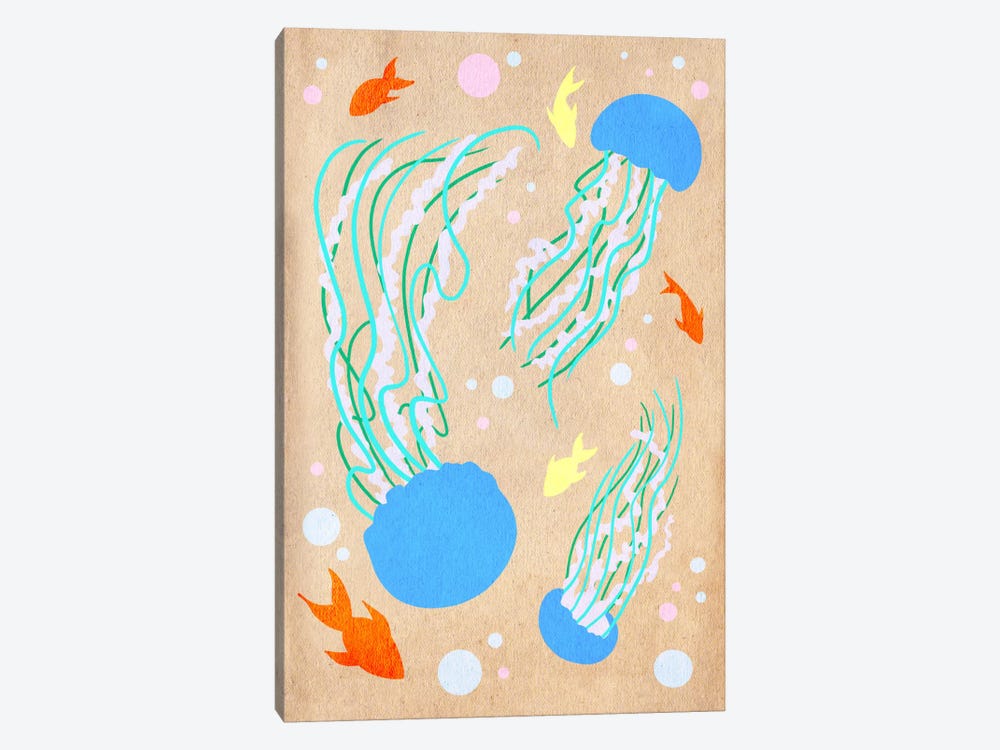 Koi's and Jellies by 5by5collective 1-piece Canvas Artwork