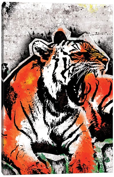Jungle Beast Canvas Art Print - Wild Cat Art