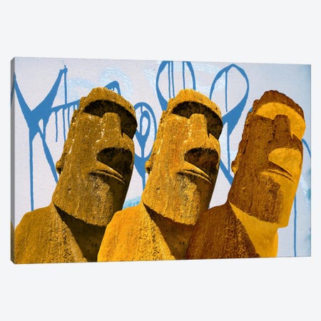 Maoi Graffiti Art Canvas Print #ICA360} by 5by5collective Art Print