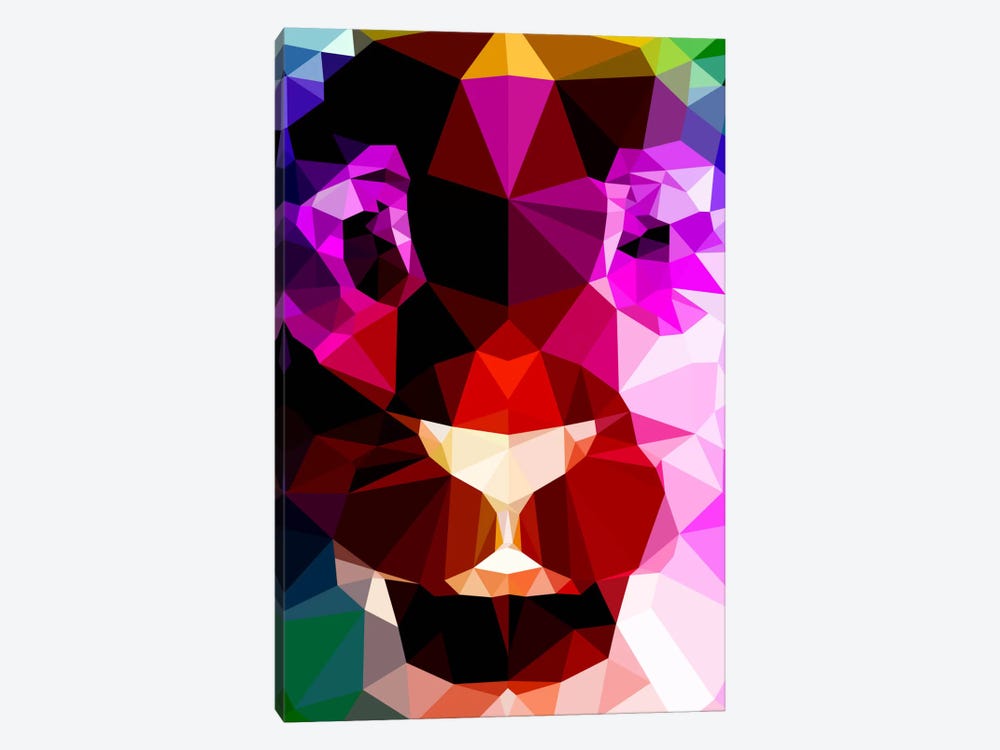 Lion Polygon Art by 5by5collective 1-piece Canvas Art