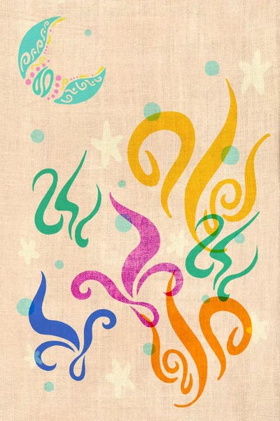 Floating in the Sea by 5by5collective canvas print