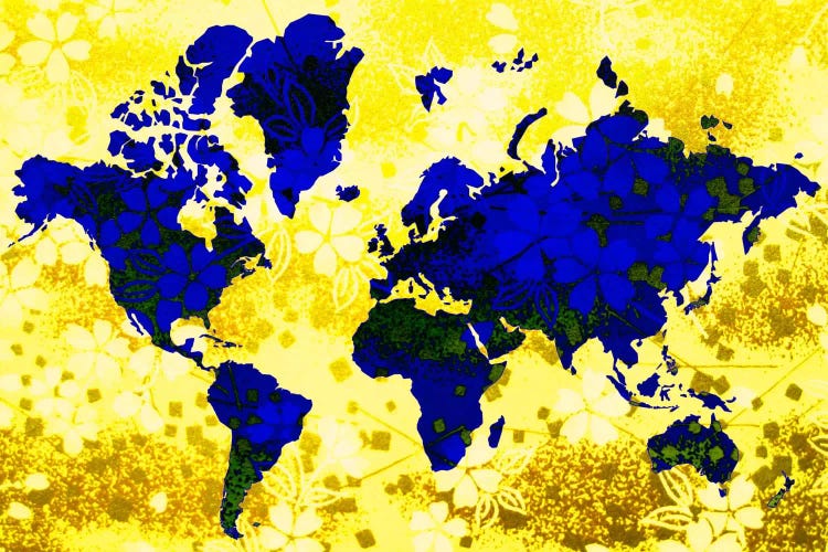 Floral Earth Map