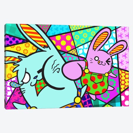 Bunny Misunderstanding Canvas Print #ICA382} by 5by5collective Canvas Print