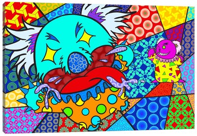 Clown Koala Canvas Art Print - Patterns