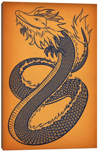 Analemma Dragon Canvas Art Print - Chinese Décor