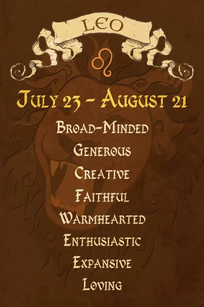 Leo: Leo Zodiac 2 by 5by5collective