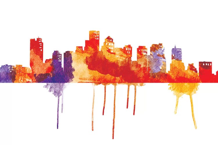 Sunset Cityscape by 5by5collective wall art