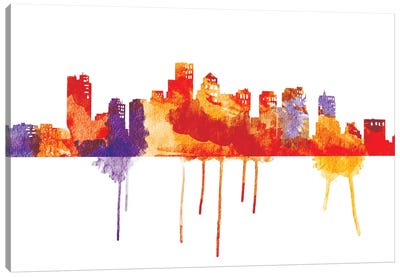 Sunset Cityscape Canvas Art Print - Chi Collection