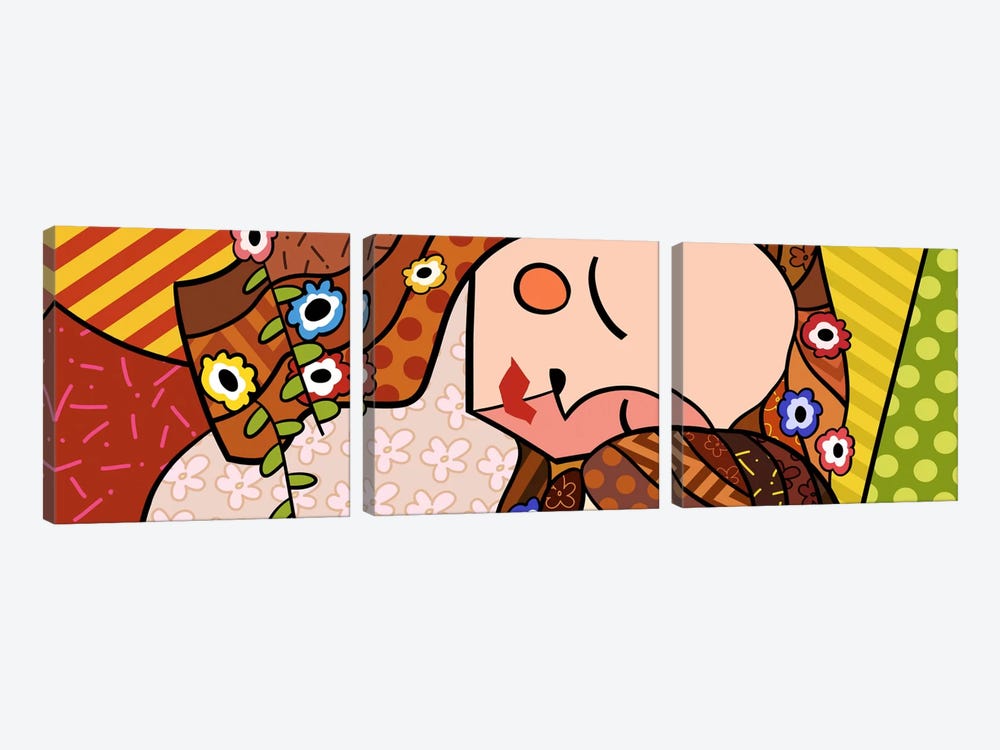 Mother and Child 2 (After Gustav Klimt) Panoramic by 5by5collective 3-piece Art Print