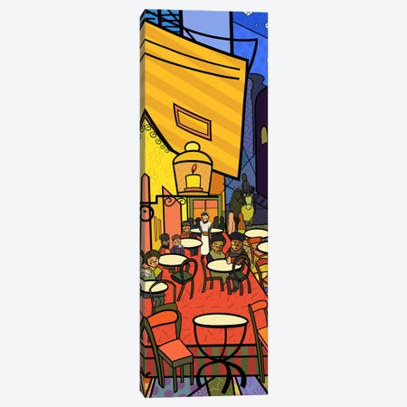 Cafe Terrace on the Place Du Forum (After Vincent Van Gogh) Canvas Print #ICA405} by 5by5collective Art Print