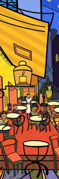 Cafes: Cafe Terrace on the Place Du Forum (After Vincent Van Gogh) by 5by5collective